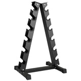 Garvee 6-Tier Dumbbell Rack, Heavy Duty Steel A-Frame Weight Racks for Dumbbells, Vertical Weight Storage Stand, Space Saving Home Gym Storage Organizer, Easy Assembly, Black - 