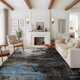 Garvee Colorful Rug 9x12 Large Neutral Dining Room Rug with Non-Slip Backing, Stain-Resistant, Pearl Velvet, Low Pile, Machine Washable, Grey Brown, Kitchen Living Room - Gray-Brown