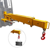 Garvee Forklift Jib Boom Crane 6000LB Capacity - Adjustable Heavy-Duty Steel Fork Mounted Hooks for Warehouse Material Handling