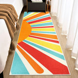 Garvee Runner Rug 3x8 Non-Slip Washable Polyester Low-Pile Durable Foldable Kids Nursery Living Room Hallway - Red
