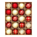 Garvee 20-Pack Christmas Decorations Multicolor Christmas Ball Ornaments, 2.36 Inch Shatterproof Decorations in 4 Assorted Colors for Vibrant Holiday Displays and Festive Tabletop Arrangements - Red & Gold