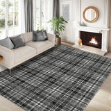 Garvee Washable Tartan Plaid Area Rug 3x5 with Non-Slip Rubber Backing, Soft Low Pile, Stain Resistant Accent Carpet for Living Room Bedroom Entryway - Gray