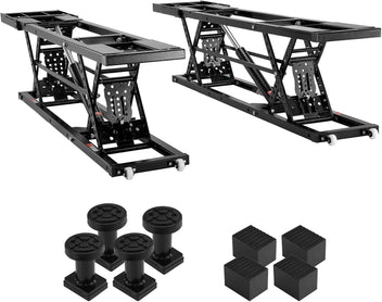 Garvee Portable Car Lift 7000 LBS Capacity, Heavy Duty Portable Scissor Lift for Cars & Trucks, 26.8" Max Lifting Height, 120V Power Unit, Foldable Auto Lift with Safety Lock for Garage Repair
