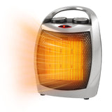 Garvee Fan Heater Ceramic 1500W/750W Safe Quiet Thermostat Portable Silver for Office Desk Home - Silver