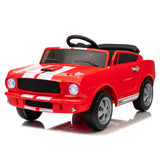 Garvee Ride - P Series: 12V Ride On Licensed Shelby GT350 Electric Car with Remote Control, Safety Belt, 2 Speeds, LED Lights, Music, Red for Toddlers 3+ - Orange Color