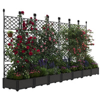 Garvee 7-Piece Raised Garden Bed with Trellis, 114" x 63" Outdoor Planter Box, Vertical Garden with Privacy Screen for Patio, Balcony & Backyard, Lightweight & Weather-Resistant