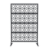 Garvee 70" Metal Privacy Screen Panel - Rustproof, Weather-Resistant, Modern Geometric Design - Freestanding, Durable Outdoor Fence for Patio & Garden - Copper Coin