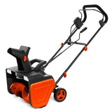 Garvee 20-Inch Electric Snow Blower Brushless Motor 1800W 180° Adjustable Chute Waterproof All-Terrain Wheels 2 LED Lights Driveways Walkways - Orange