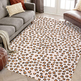 Garvee 8x10 Leopard Print Area Rug - Machine Washable Ultra Soft Animal Pattern Carpet, Non-Slip Boho Cheetah Rug for Living Room Bedroom Office Beige - Beige