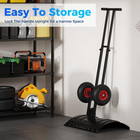 Garvee 29"Snow Pusher Shovel with Wheels,Heavy Duty Steel Snow Shovel with Wheels,Angled Blade Efficient Snow Removal With5-Position Angled Blade & Adjustable Handle for Doorway, Sidewalk