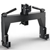 Garvee 3 Point Quick Hitch for Category 0 & 1 Tractors, 3000 LBS Lift, Heavy-Duty Steel, Easy Install, Dual Receivers, Black, Farm Use - Black