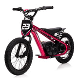 Garvee Ride - G Series: 16 Inch Kids Electric Balance Bike 250W Motor 3 Speed Settings Aluminum Frame Detachable Battery Off-Road Tires for Ages 6-12 Outdoor Adventure - Rose Red