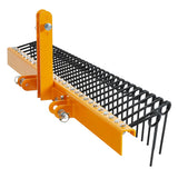 GARVEE 72" Pine Straw Rake - 30 Spring Tines, Powder Coated Steel, 3-Point Hitch Cat 0/1 (Tow Behind for Yard Cleanup/Dethatching) - Yellow