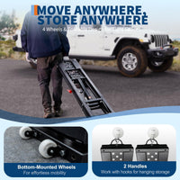 Garvee Portable Car Lift 7000 LBS Capacity, Heavy Duty Portable Scissor Lift for Cars & Trucks, 26.8" Max Lifting Height, 120V Power Unit, Foldable Auto Lift with Safety Lock for Garage Repair
