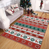 Garvee Christmas Area Rug 10x13 Farmhouse Non Slip Stain Resistant Soft Low Pile Red & Green Holiday Decor for Living Room Bedroom Kitchen - Red & Green