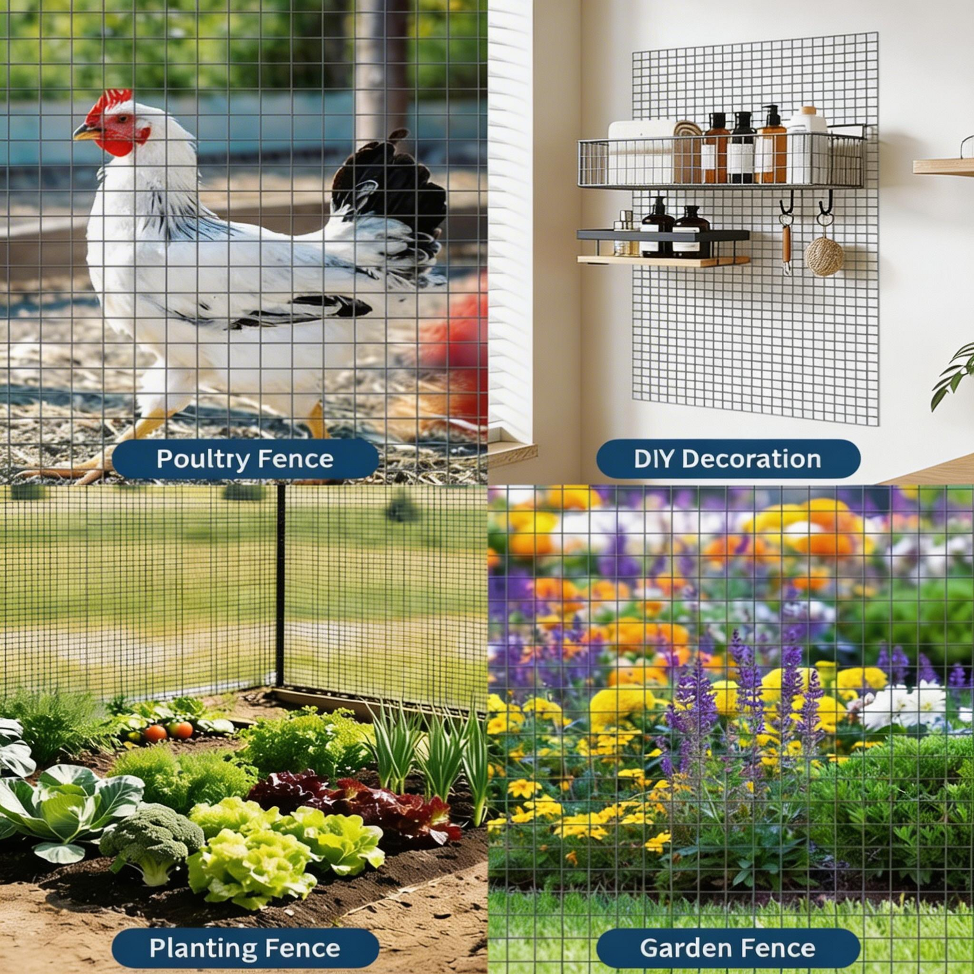 Garvee Hardware Cloth Welded Metal Chicken Wire 19GA 1/2IN Vinyl Coated Rust-Resistant Flexible Yard Fence for Poultry Garden Rabbit Snake