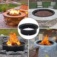 Garvee Fire Pit Ring Liner, 36 Inch Outer/30 inch Round Fire Pit Insert Liner, Rings Outside Wood Burning DIY Campfire Ring Above Ground or In-Ground for Outdoor