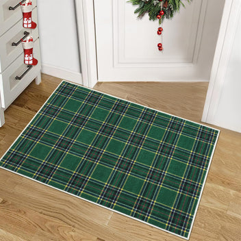 Garvee Christmas Door Mat 2x3 Washable Plaid Area Rug Xmas Doormat Non Slip Kitchen Rugs Bath Mat Low Pile Entryway Rug Home Decor Soft Stain Resistant Carpet for Laundry Entance Plaid|Green 2'x3'