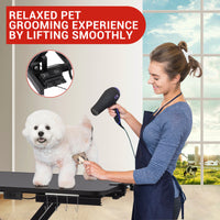 Garvee 47" Electric Lift Dog Grooming Table, Height Adjustable Pet Grooming Table with Non-Slip Top, Grooming Arm & Heavy-Duty X-Frame for Pets & Large Dogs, Black