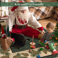Garvee Christmas Runner Rug 2x6 Washable Plaid Area Rug Xmas Decor Non Slip Kitchen Rugs Bath Mat Buffalo Low Pile Entryway Rug Soft Stain Resistant Carpet for Laundry Entance