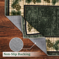 Garvee Christmas Runner Rug 2x6 Washable Plaid Area Rug Xmas Decor Non Slip Kitchen Rugs Bath Mat Buffalo Low Pile Entryway Rug Soft Stain Resistant Carpet for Laundry Entance