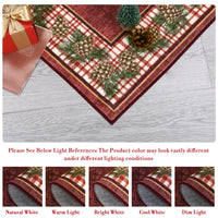 Garvee Red Christmas Striped Printed Indoor Carpet for Bedroom Washable Soft Non-Shedding Area Rugs for Living Room Bathroom Christmas Decorations Floor Mat 10x13ft