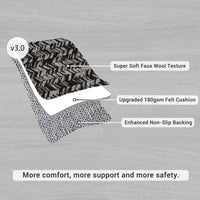 Garvee Area Rug Dark Grey 10x13 Extra Large Rug Print Braided Machine Washable Rug for Living Room, Non-Slip Stain Resistant Accent Rug Farmhouse Printed Weaving Floor Cover Carpet for Bedroom