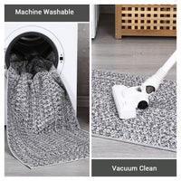 Garvee Area Rug 10x13 Extra Large Rug Print Braided Machine Washable Rug for Living Room, Non-Slip Stain Resistant Accent Rug Farmhouse Printed Weaving Floor Cover Carpet for Bedroom, Grey