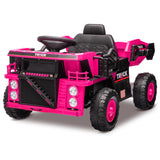 Garvee Ride - P Series: Ride On Dump Truck, Electric Cars for Kids with Remote Control, Dump Bed, Shovel, Music, Led, Wheel Shock Absorption, Ride On Construction Vehicle Four- for Kids 3+(Pink) - Pink