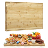 Garvee 24 x 16 Inch Bamboo Cutting Board, Large Kitchen Chopping Board with Juicy Groove, Wooden Butcher Block Cutting Board Perfect for Meat, Cheese, Vegetables, Fruits