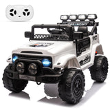 Garvee Ride - P Series: 12VElectric Ride on Truck Car For Kids Age 3+, Remote Control, Twin 25W Motors 3.1MPH Max Speed, Bluetooth USB Music Player, 4 Wheels Suspension LED Lights Safety Belt, Gift for Boy & Girl - White - White