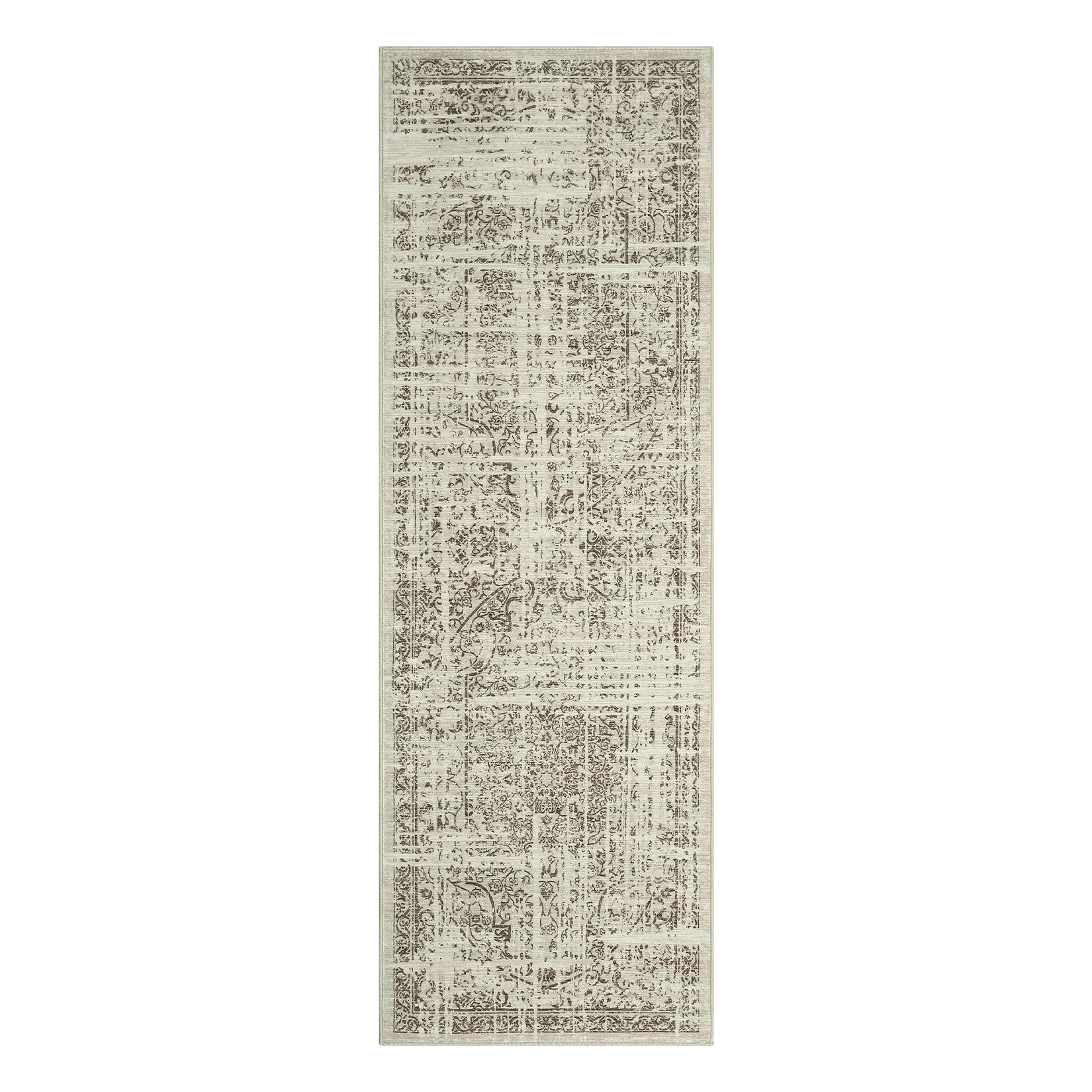 Garvee Hallway Runner Rug 2x6 - Brown Kitchen Rugs Non Slip Washable Soft Touch Carpet Runner Rug Stylish Rug Runner for Home Kitchen Bedroom