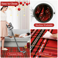 Garvee Christmas Office Chair Mats for Hardwood Floor, 36"X48" Computer Gaming Desk Chair Mat for Tile, Red Buffalo Plaid Xmas Under Desk Office Rug, Carpet Floor Protector for Rolling Chair