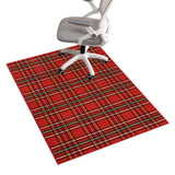 Garvee Christmas Office Chair Mats for Hardwood Floor, 48"X60" Computer Gaming Desk Chair Mat for Tile, Red Buffalo Plaid Xmas Under Desk Office Rug, Carpet Floor Protector for Rolling Chair - Red