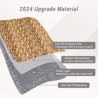 Garvee Modern Natural 9x12 Washable Living Room Rugs Large Modern Woven Pattern Accent Rugs, Non-Slip Soft Low Pile Area Rugs, Non-Shedding Contemporary Indoor Carpet for Bedroom, Office