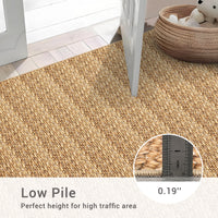 Garvee Modern Natural 10x13 Washable Rug, Non Slip Soft Low Pile Farmhouse Carpet for Living Room, Bedroom, Dining Room