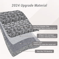 Garvee Modern Grey 5x7 Area Rugs Woven Pattern Accent Rugs with Non-Slip Backing, Washable Soft Low Pile Floor Carpet, Non-Shedding Contemporary Throw Rugs for Kitchen, Bedroom