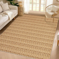 Garvee Modern Natural 10x13 Washable Rug, Non Slip Soft Low Pile Farmhouse Carpet for Living Room, Bedroom, Dining Room