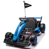 Garvee Ride - G Series: 24V Kids Ride on Go Kart, 7.5mph Variable High Speed Drifting Car, 7ah Battery 200W*2 Motors ,Length Ajustable Max Load 135lbs, Power Display Racing Toy for for Kids Child 6+ ,Blue - Blue