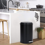 Garvee 8-Gallon Step-Open Trash Can with Soft-Close Lid, Modern, Minimalistic for Home, Kitchen, Laundry Room, Office, Bedroom, Bathroom, Without Inner Bucket, Black - Black