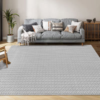 Garvee Machine Washable Area Rugs 5x7 Modern Printed Accent Carpet with Non-Slip Backing, Non-Shedding Contemporary Woven-Style Floor Carpet for Living Room, Bedroom, Office, Gray