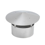 Garvee 8 Inch Round Chimney Cap, Cone Top Chimney Cap with Screen, Stainless Steel Fireplace Exhaust Cap, Outside Roof Rain Cap, Exterior Stove Pipe Cap, Easy Installation, Silver - Silver