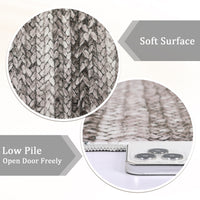 Garvee Modern Grey Camel 2x6 Runner Washable Rug Non Slip Entryway Rug Low Pile Kitchen Rug Bath Rug Hallway Rug Modern Accent Rug Contemporary Faux Woven Indoor Printed Rug for Office Bedroom