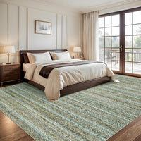 Garvee Modern Green Camel 9x12 Washable Rug Large Area Rug for Living Room Bedroom Modern Gradient Woven Print Rug Neutral Accent Rug Non Shedding Soft Indoor Throw Carpet for Palyroom Classroom