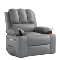 Garvee 27" Width Electric Power Oversized Rocker Swivel Recliner Chair, USB Charger Lazy Boy for Adults, w/Vibrating Massage and Heating, 1.5X Sponge Filling for Living Room, Bedroom and Nursery