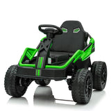 Garvee 24V Kids Electric Car with Parent Control, 200W 4x4 Ride On Toy for Big Kids, 4 Shock Absorbers, Metal Frame, 4 Wheeler ATV for Boys Girls Ages 3+, Green - Green
