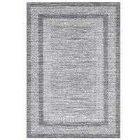 Garvee Bordered Grey 9x12 Large Area Distressed Modern Rug Soft Non Shedding Floor Carpet, Geometric Rug, Washable Non Slip Rug, Low Pile Indoor Area Rug for Living Room, Bedroom
