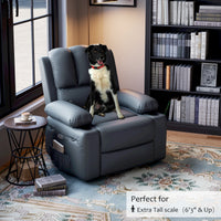 Garvee 27" Width Electric Power Oversized Rocker Swivel Recliner Chair, USB Charger Lazy Boy for Adults, w/Vibrating Massage and Heating, 1.5X Sponge Filling for Living Room, Bedroom and Nursery