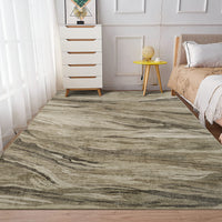 Garvee Abstract Taupe 5x7 Machine Washable Area Rug, Carpet Stain Resistant Non-Slip Accent Rug Modern Abstract Living Room Rug Floor Cover for Dining Office Bedroom