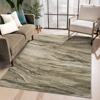 Garvee Abstract Taupe 5x7 Machine Washable Area Rug, Carpet Stain Resistant Non-Slip Accent Rug Modern Abstract Living Room Rug Floor Cover for Dining Office Bedroom
